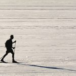 Cross country skier silhouette