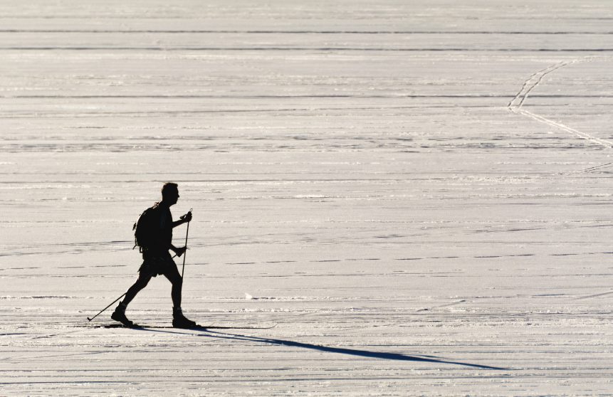 Cross country skier silhouette