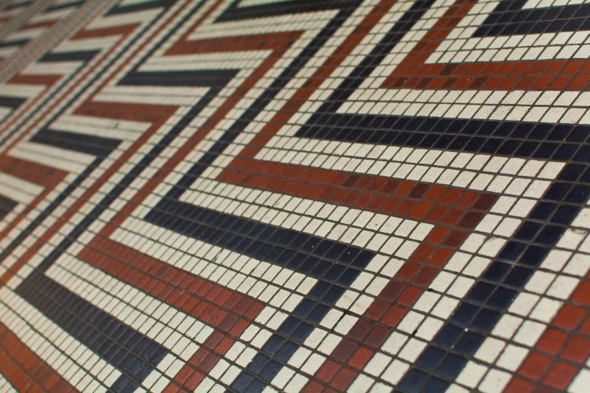 Floor mosaic close up