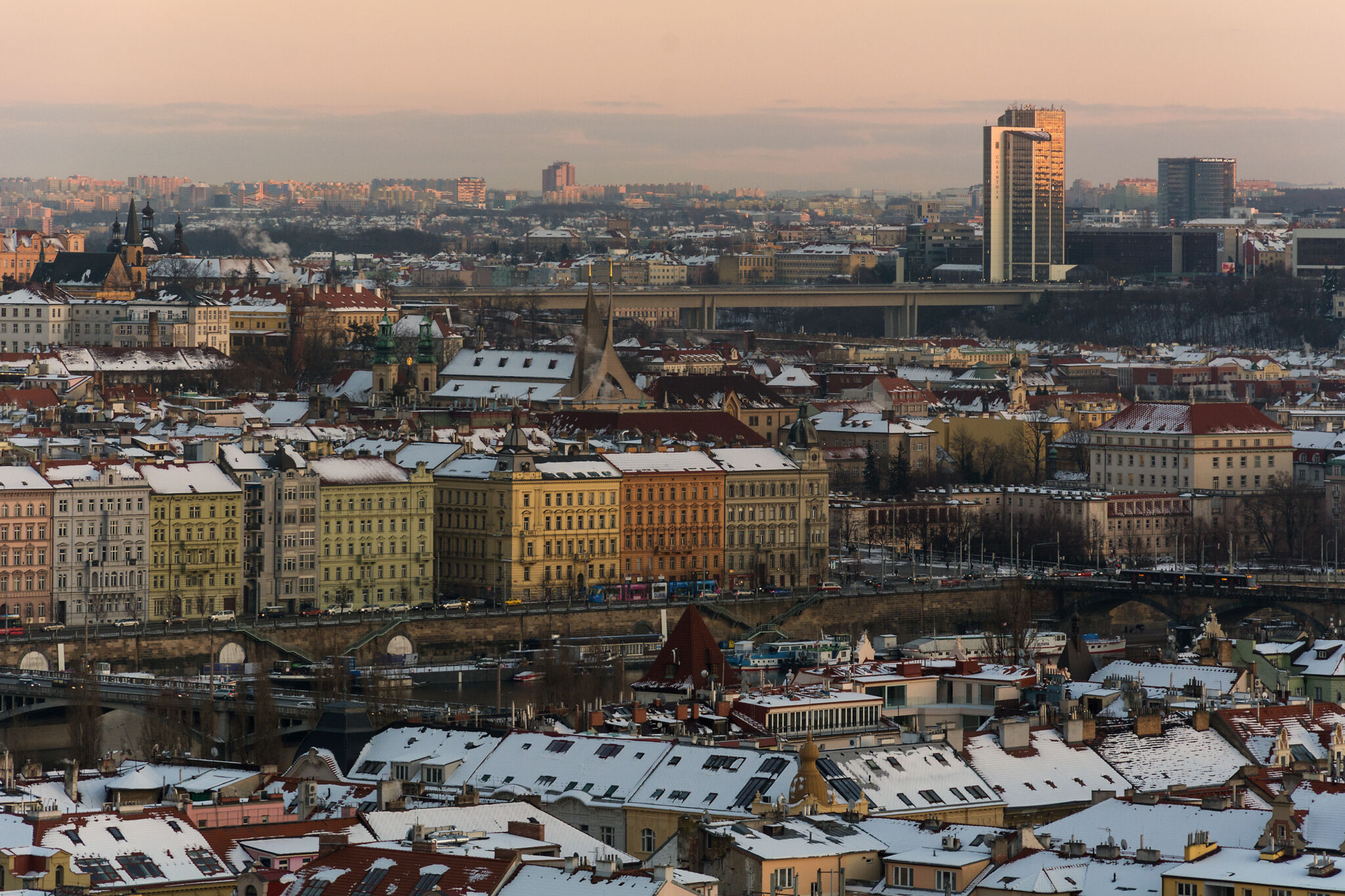 Nusle bridge in Prague in winter | Copyright-free photo (by M. Vorel ...