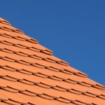 Orange Roof and Blue Sky Orange roof and blue sky