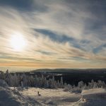 Winter sky landscape