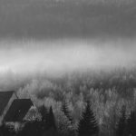 Misty church