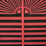 Red wooden gate pattern