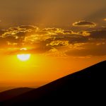 Sunset over the sand dunes Sunset over the sand dunes