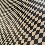 Black and White Geometric Floor Mosaic Black and White Floor Mosaic