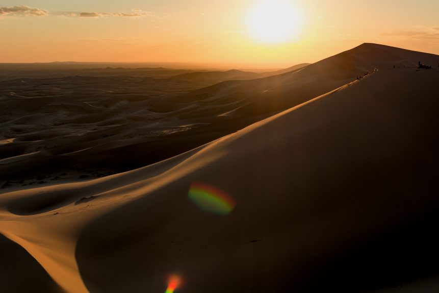 Sand Dunes and Sunset