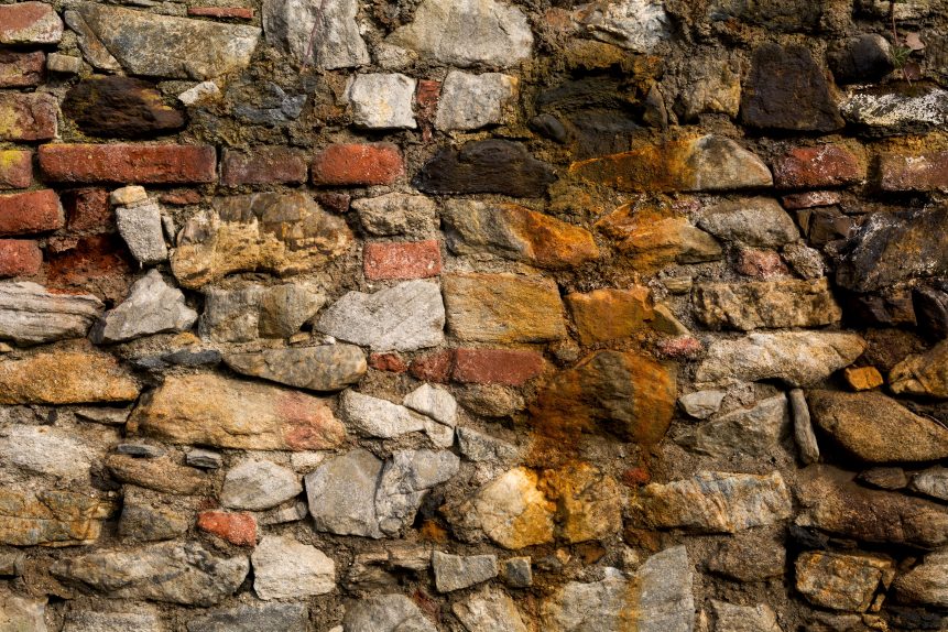 Beautiful Old Stone and Brick Wall Pattern