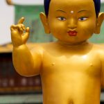 Golden Statue of Buddha as a Child Golden Statue of Little Buddha