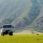 Russian Van in Mongolia Russian Van in Mongolia