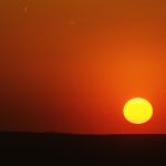 Minimalistic photo of sunset
