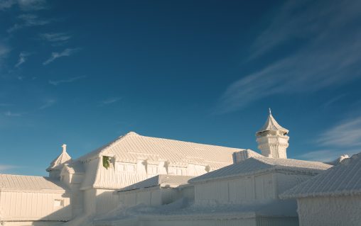 Casa congelada no gelo