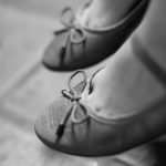Little Girl Ballet Shoes Close-Up Little girl ballet shoes