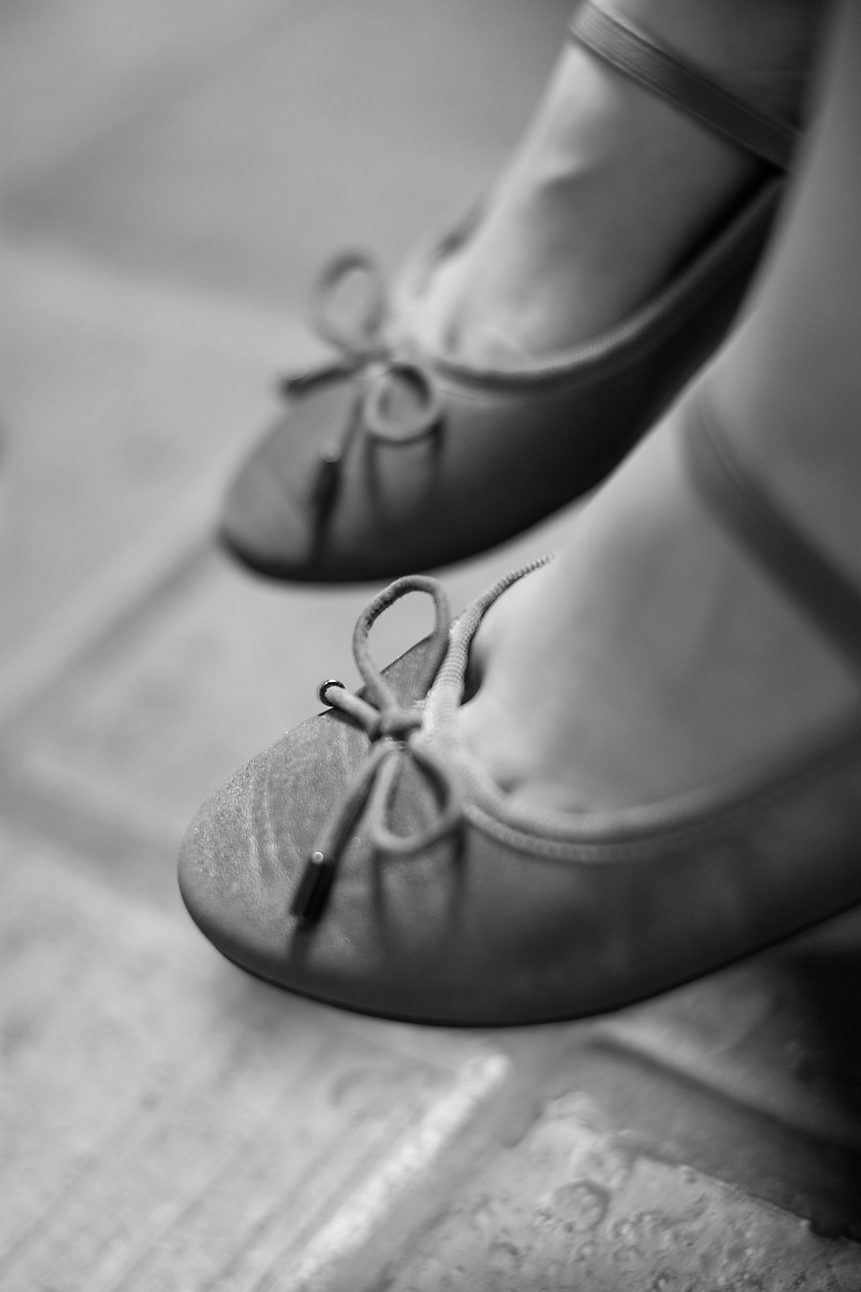 Little girl ballet shoes