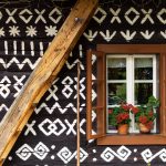 Traditional painted Slovak house