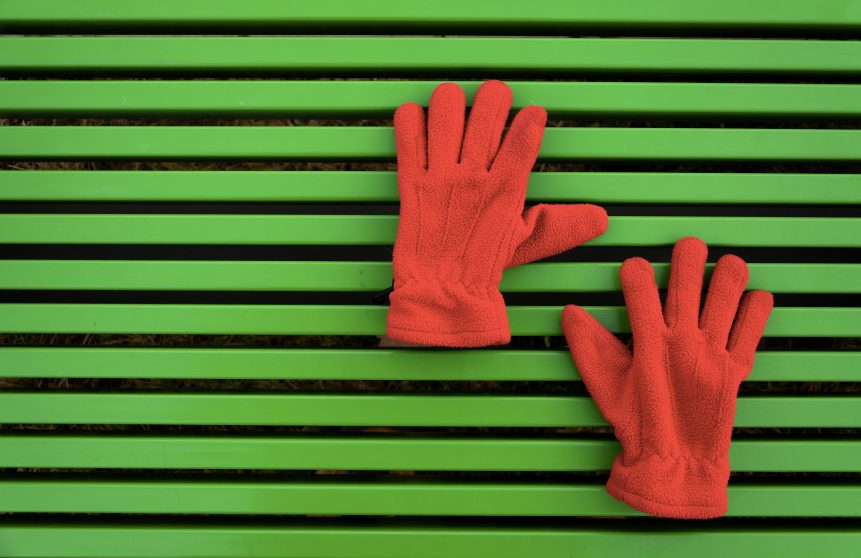 Red children gloves
