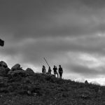 Hiking Tourists in Mongolia Hiking tourists in Mongolia