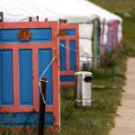 Doors of mongolian yurt