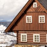 Wooden mountain house