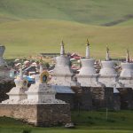 White Buddhist Stupas