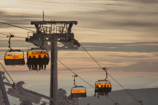 Ski Lift in the Evening