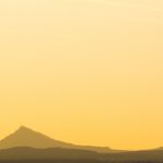 Silhouette of hills at sunset