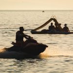 Water sports silhouette