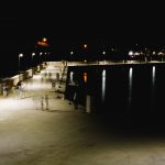 Pier in Makarska at night
