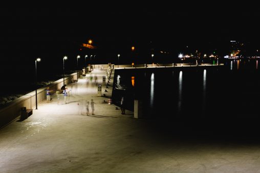 Pier in Makarska at Night