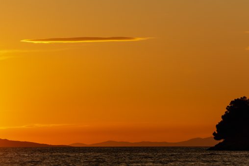 Minimal. Orange Sea Sunset