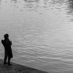 Sad man by the river - Free stock photo